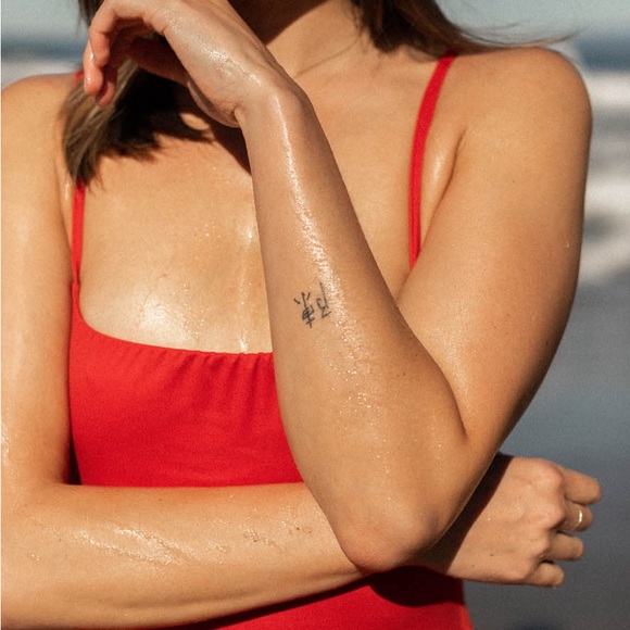 Hackwith Design red swimsuit extra small - Picture 2 of 9